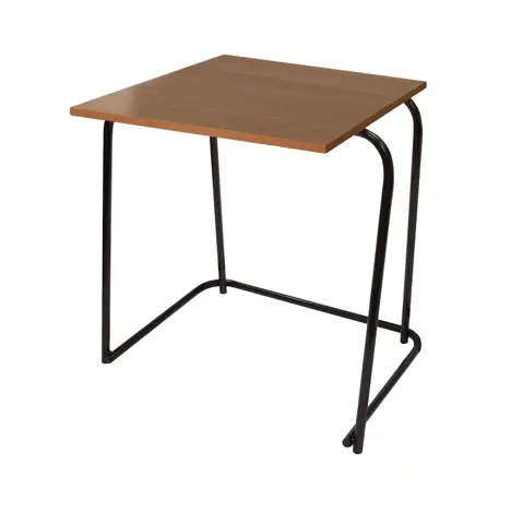 Heavy Duty Nesting Exam Desk - Black Frame - Aida Walnut
